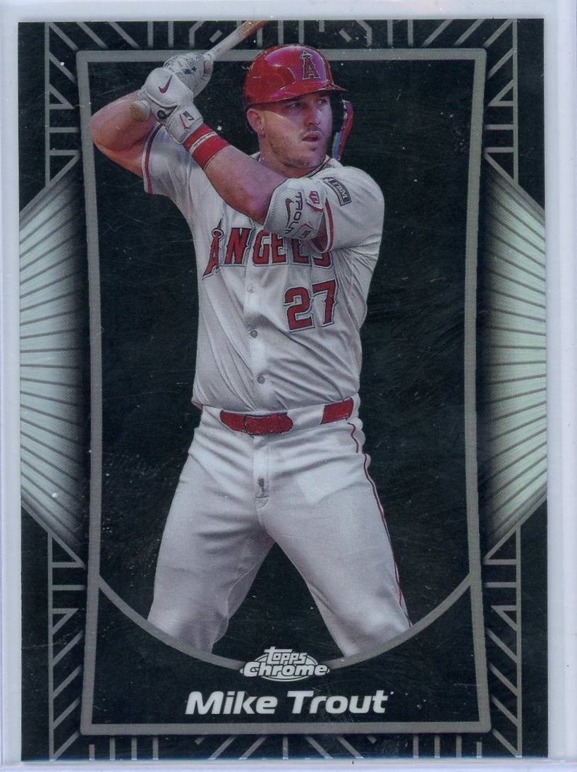 Mike Trout 2025 Topps Chrome Shadow Etch