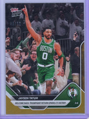 Jayson Tatum 2025-26 NBA Topps NOW #197 gold foil #'d 43/50