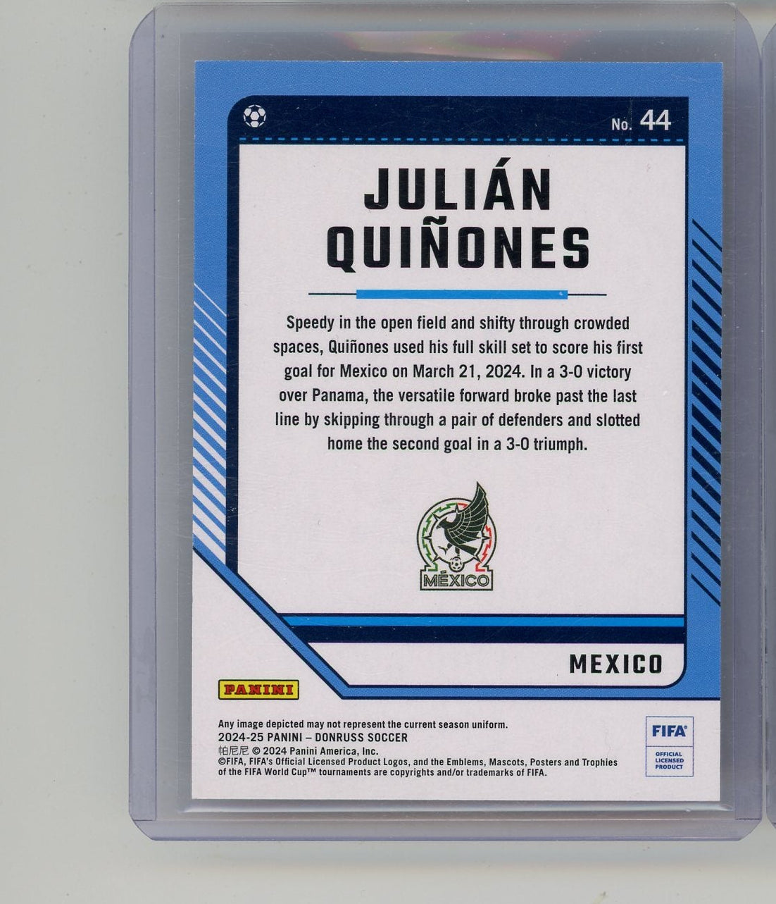 Julian Quinones 2024-25 Panini Donruss FIFA Red Cubic RC #'d 30/99