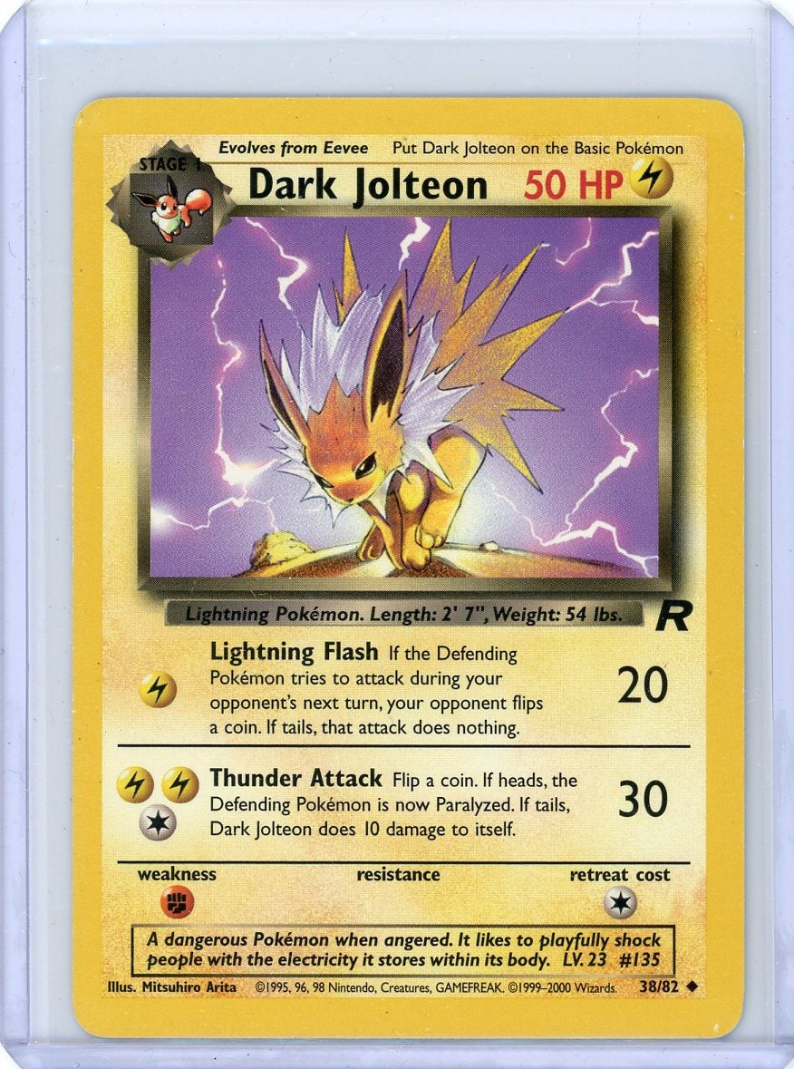Dark Jolteon Pokemon Rocket Non-Holo Rare #38/82
