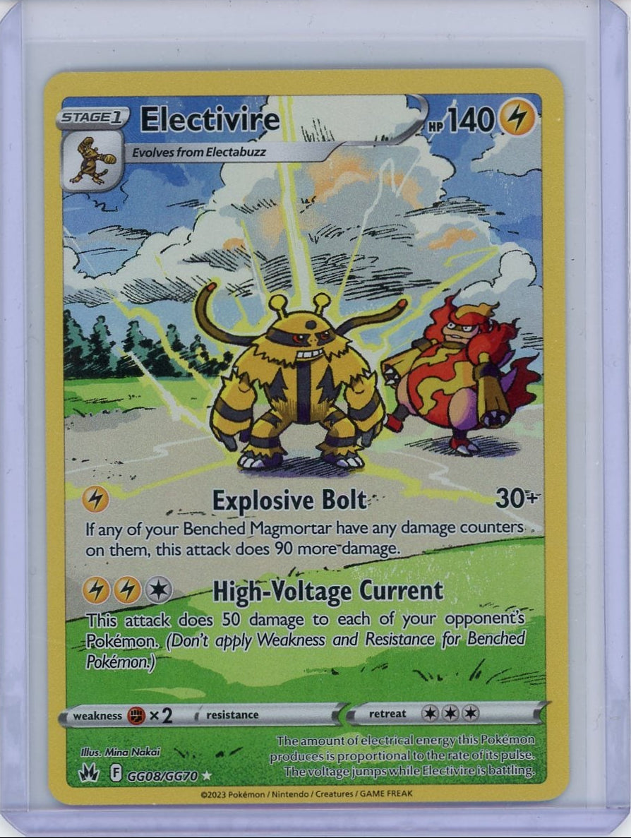 Electivire Pokémon Crown Zenith Galarian Gallery Full-Art #GG08/GG70