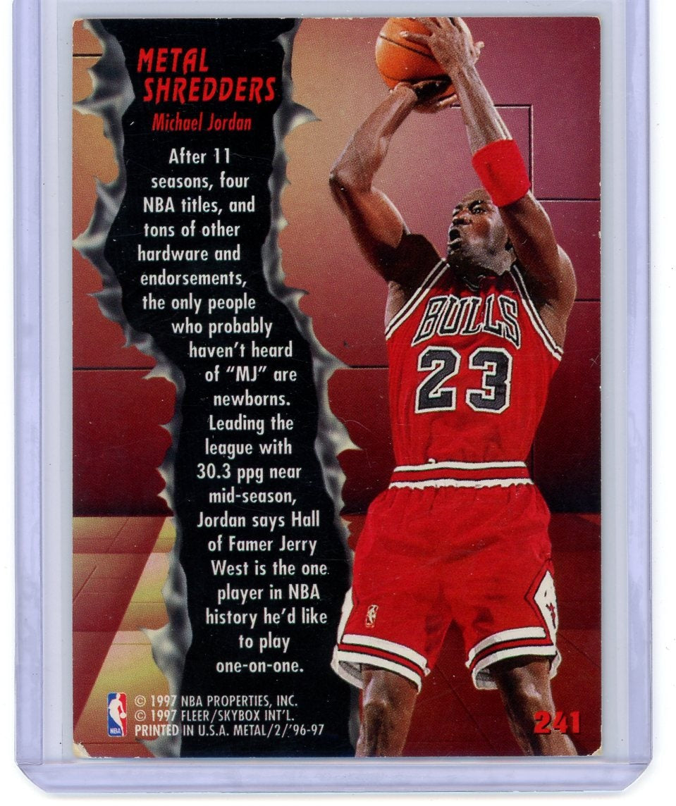 Michael Jordan 1997 Fleer Metal Universe Metal Shredders