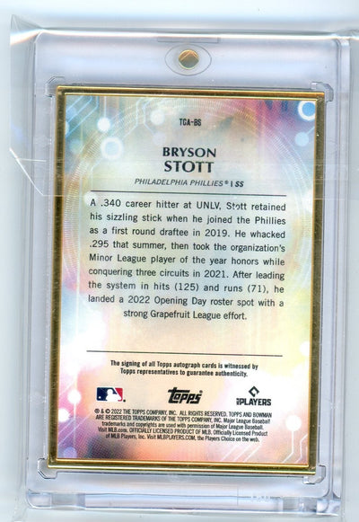 Bryson Scott 2022 Bowman Transcendent Collection Autographs Emerald #'d 1/5