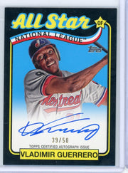 Vladimir Guerrero 2024 Topps Update 1989 All-Stars Black Auto #'d 39/50