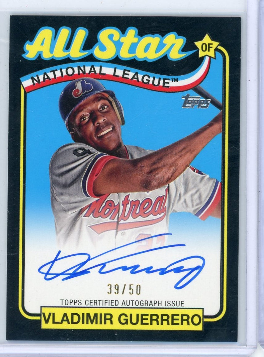 Vladimir Guerrero 2024 Topps Update 1989 All-Stars Black Auto #'d 39/50