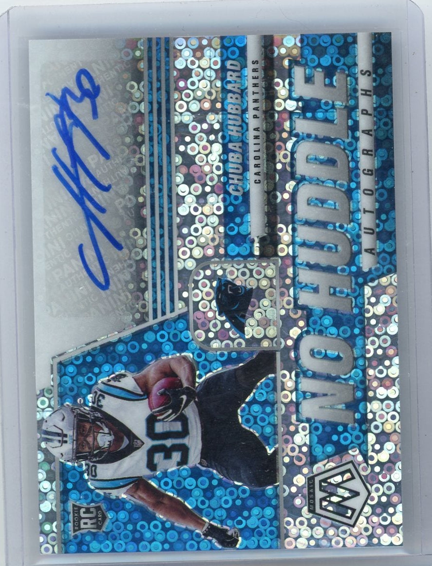 Chuba Hubbard 2021 Mosaic No Huddle Rookie Autograph