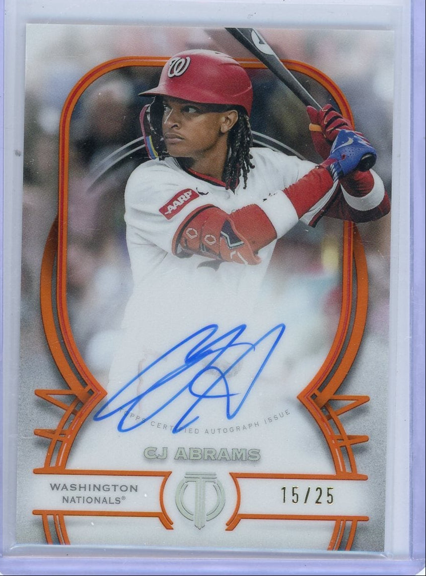CJ Abrams 2026 Topps Tribute Autograph Autograph #'d 15/25