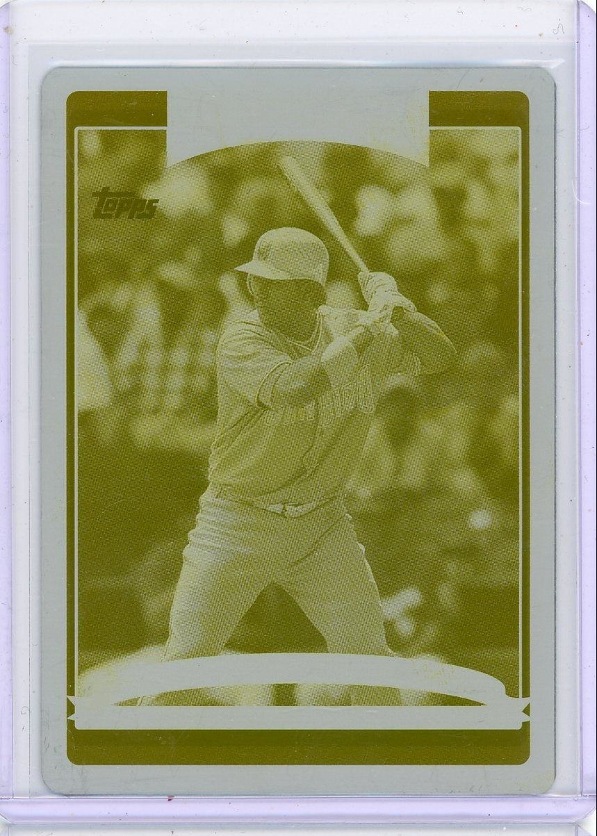 Adrian Gonzalez 2006 Topps Update 1/1 Yellow Printing Plate #UH58