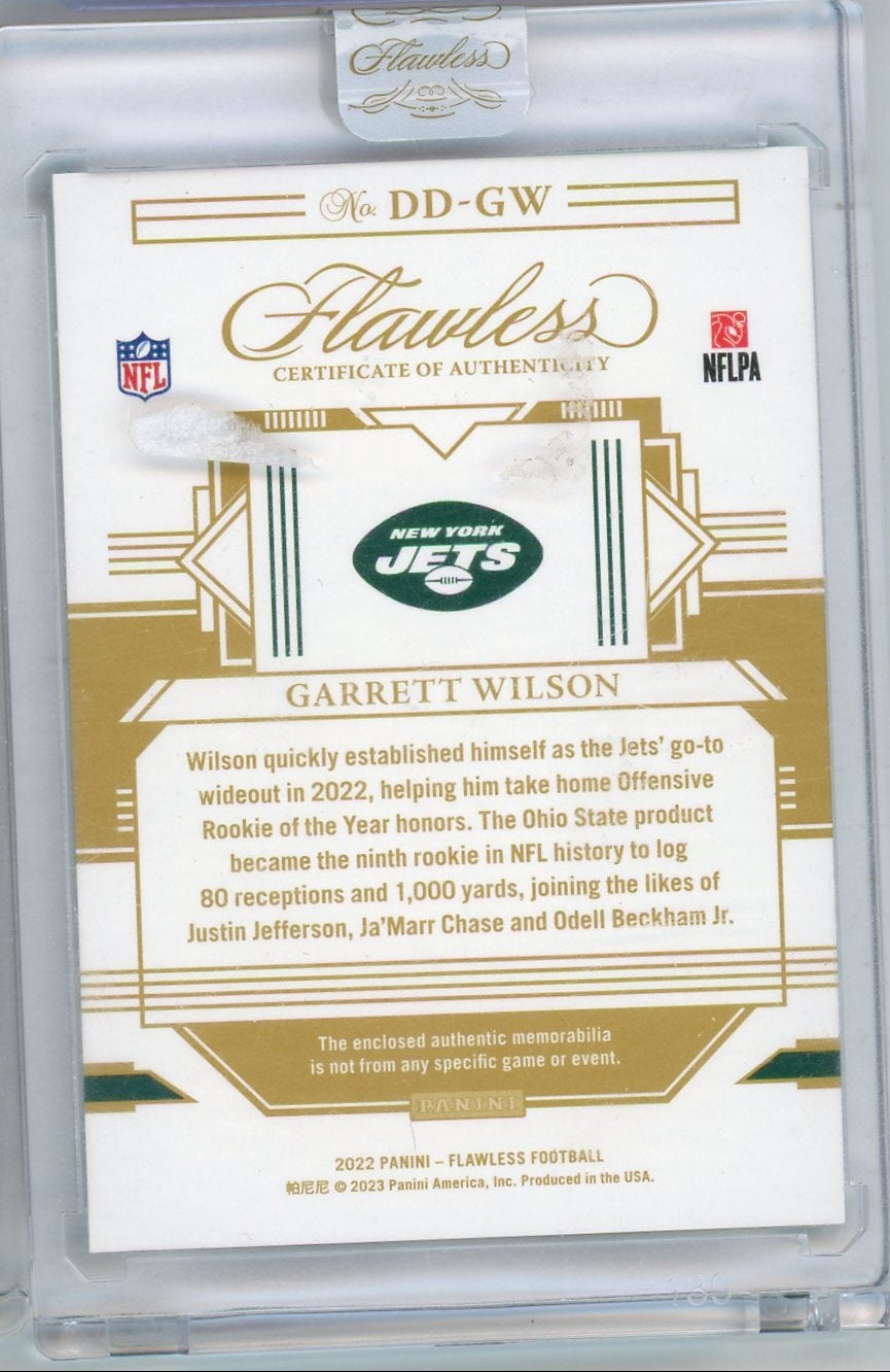 Garrett Wilson 2022 Rookie Flawless Patch #'d 1/5