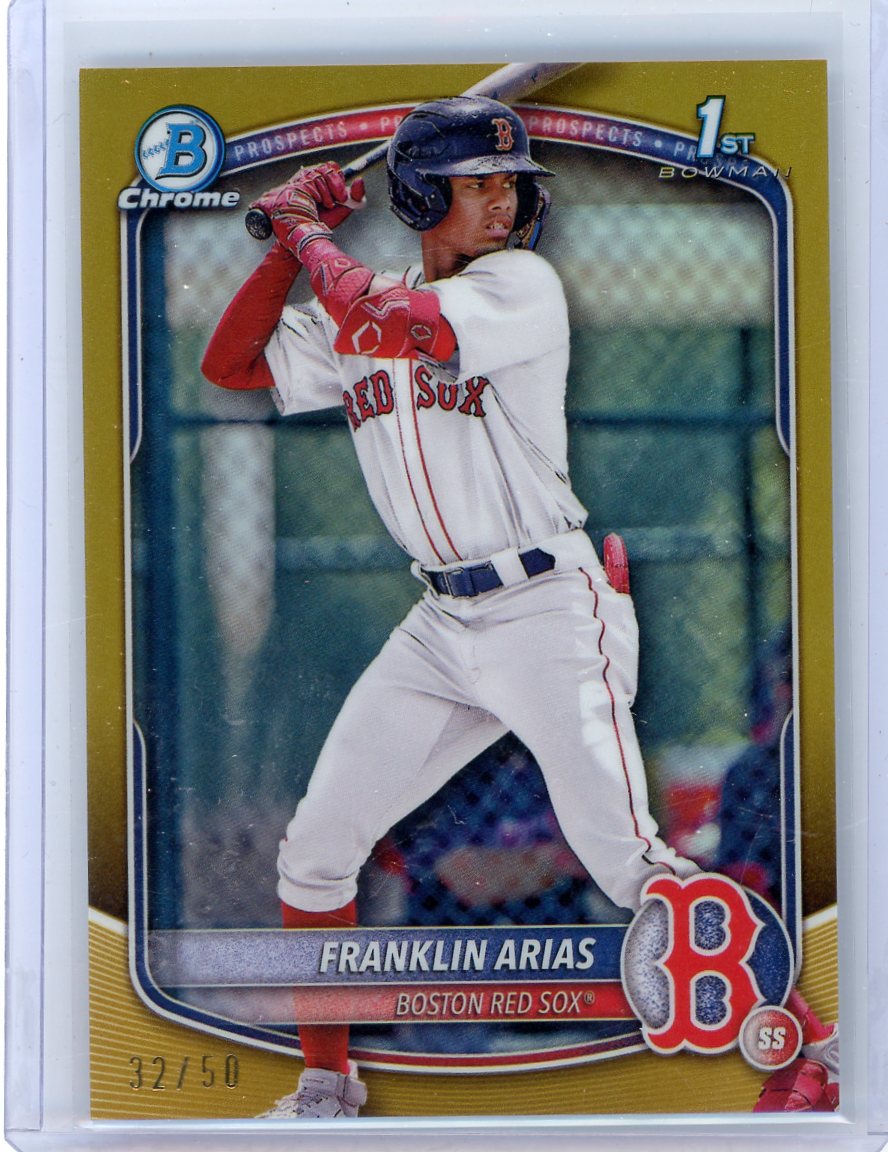 Franklin Arias 2025 Bowman Chrome Prospects 1st Bowman Gold Refractor #'d 32/50