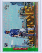 Jac Caglianone 2026 Topps Chrome Logofractor Perspectives green ref. #'d 15/99
