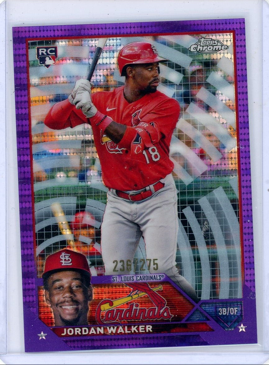 Jordan Walker 2023 Topps Chrome Purple Sonar ref. RC #'d 236/275