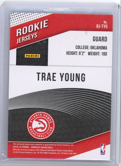 Trae Young 2018-19 Panini Donruss Rookie Jerseys relic