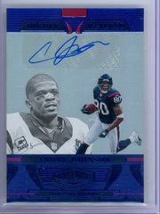 Andre Johnson 2023 Panini Plates & Patches Autograph Blue #'d 01/15