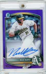 Nick Kurtz 2025 Bowman Chrome Prospects Auto Purple Refractor #'d 248/250
