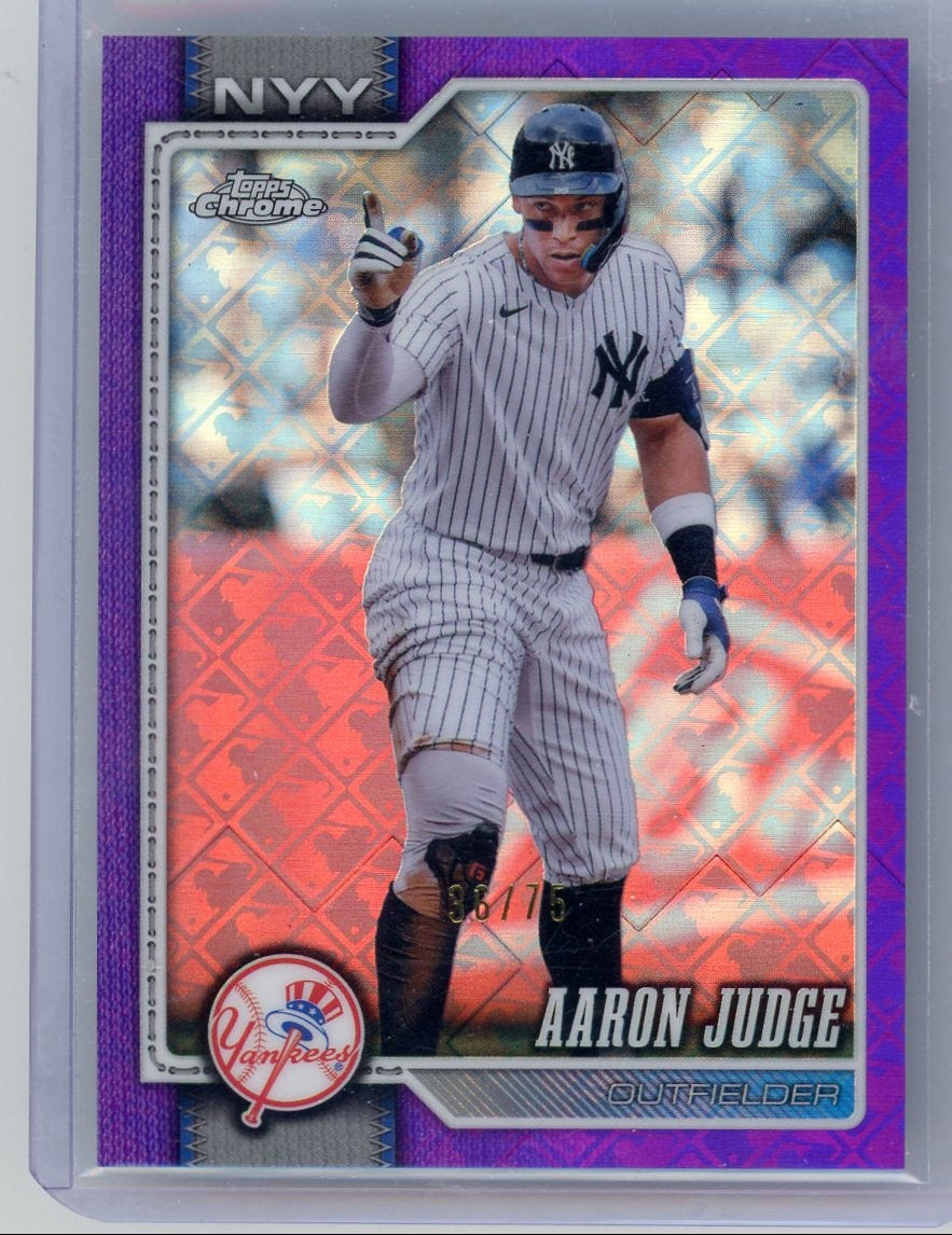 Aaron Judge 2026 Topps Chrome Logofractor purple ref. #'d 36/75