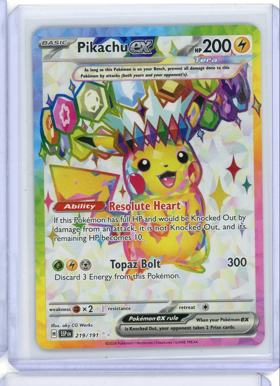 Pikachu ex Pokémon Surging Sparks Ultra Rare #219/191