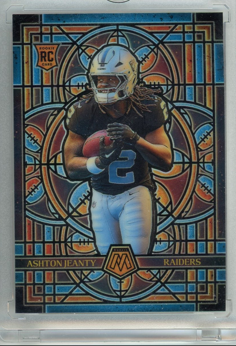 Ashton Jeanty 2025 Panini Mosaic Rookie Stained Glass SSP