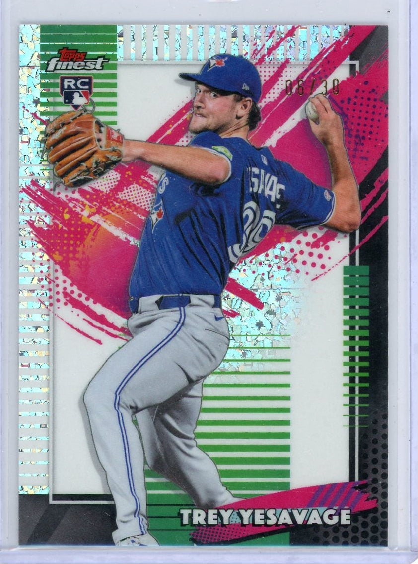 Trey Yesavage 2026 Topps Finest White Mini Diamond Rookie #'d 06/30