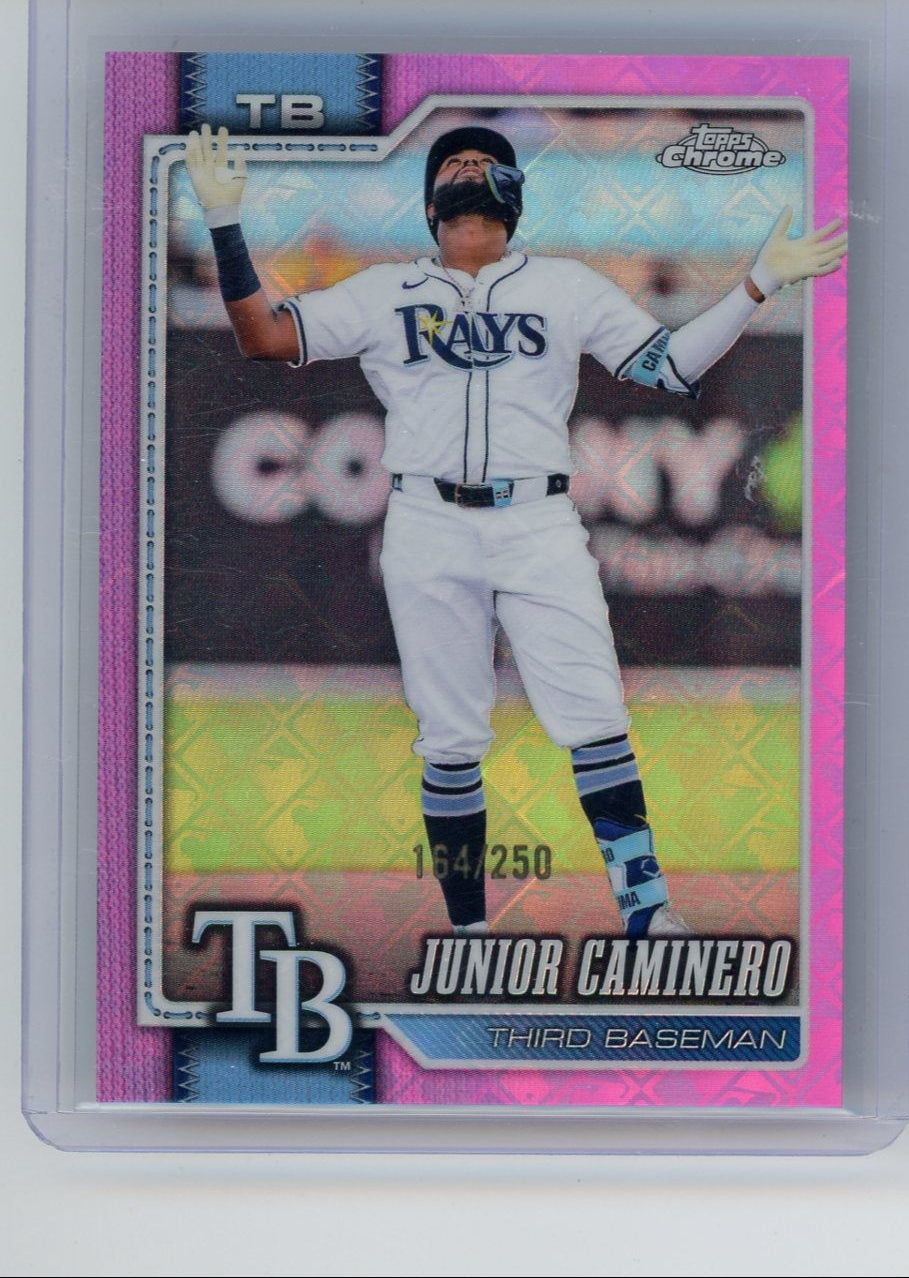 Junior Caminero 2026 Topps Chrome Logofractor pink ref. #'d 164/250