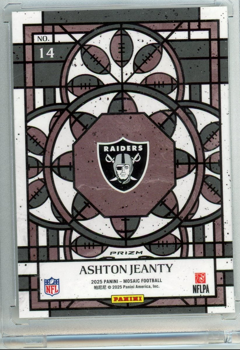 Ashton Jeanty 2025 Panini Mosaic Rookie Stained Glass SSP