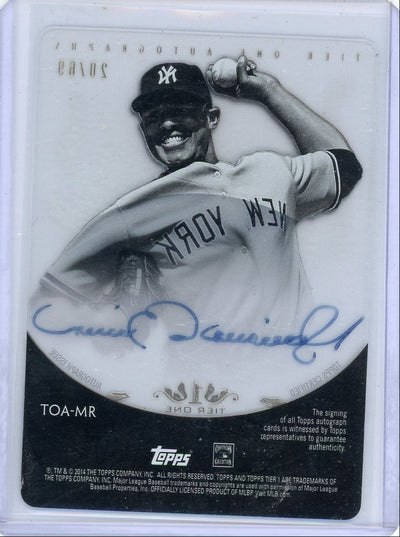 Mariano Rivera 2014 Topps Tier One acetate autograph #'d 20/69