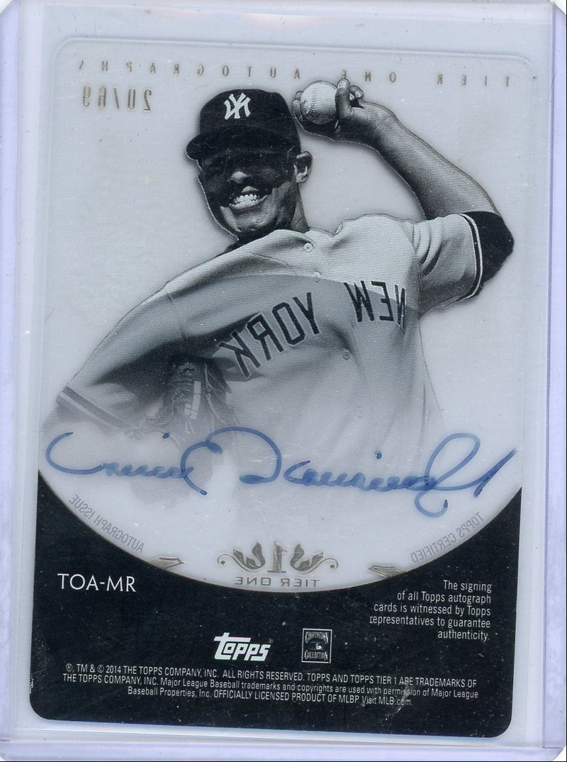 Mariano Rivera 2014 Topps Tier One acetate autograph 