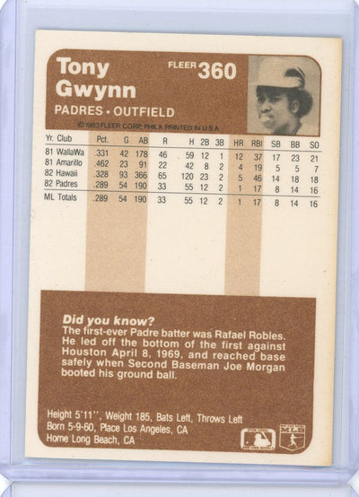 Tony Gwynn 1983 Fleer #360