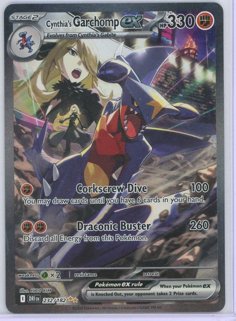 Cynthia's Garchomp ex Pokémon Destined Rivals Special Illustration Rare #232/182