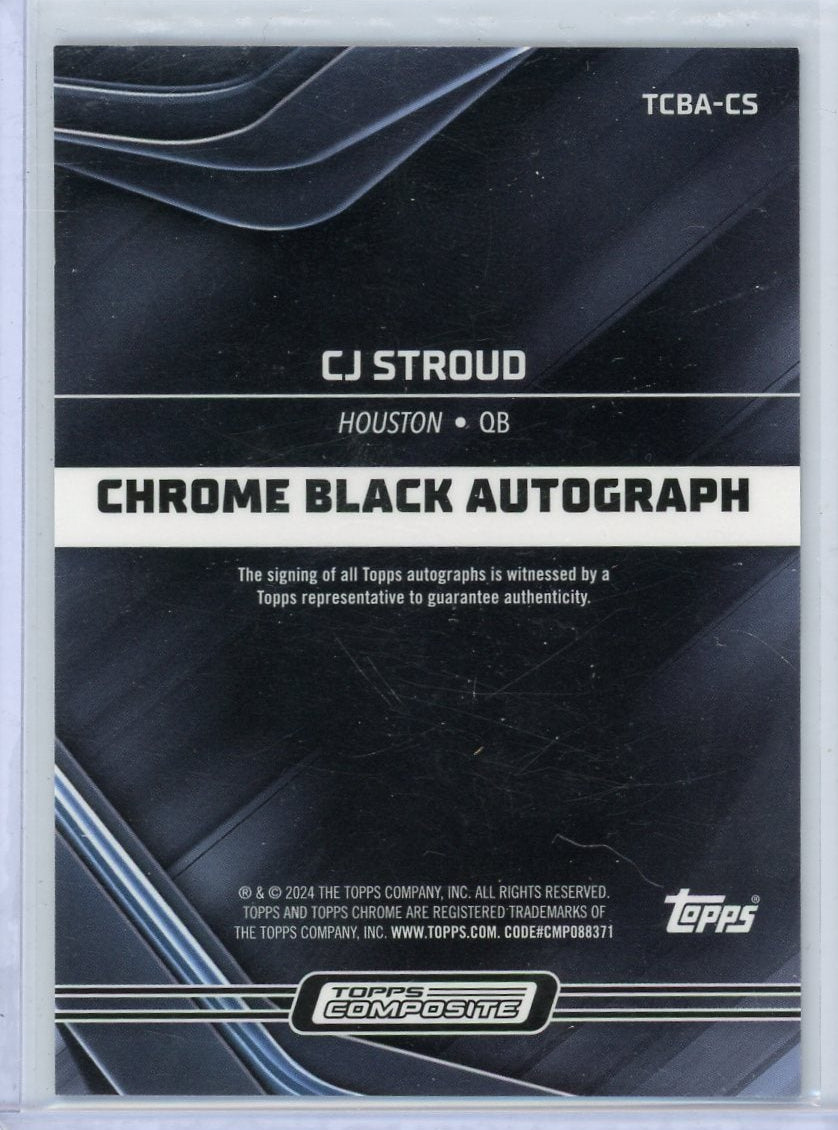 CJ Stroud 2024 Topps Chrome Black Composite Autograph RC