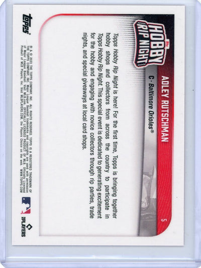 Adley Rutschman 2022 Topps Hobby Rip Night red rookie card