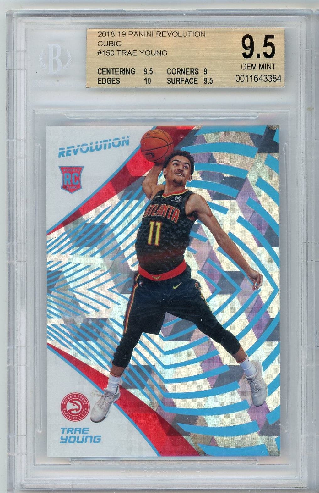 Trae Young 2018-19 Panini Revolution Cubic RC #'d 48/50 BGS 9.5