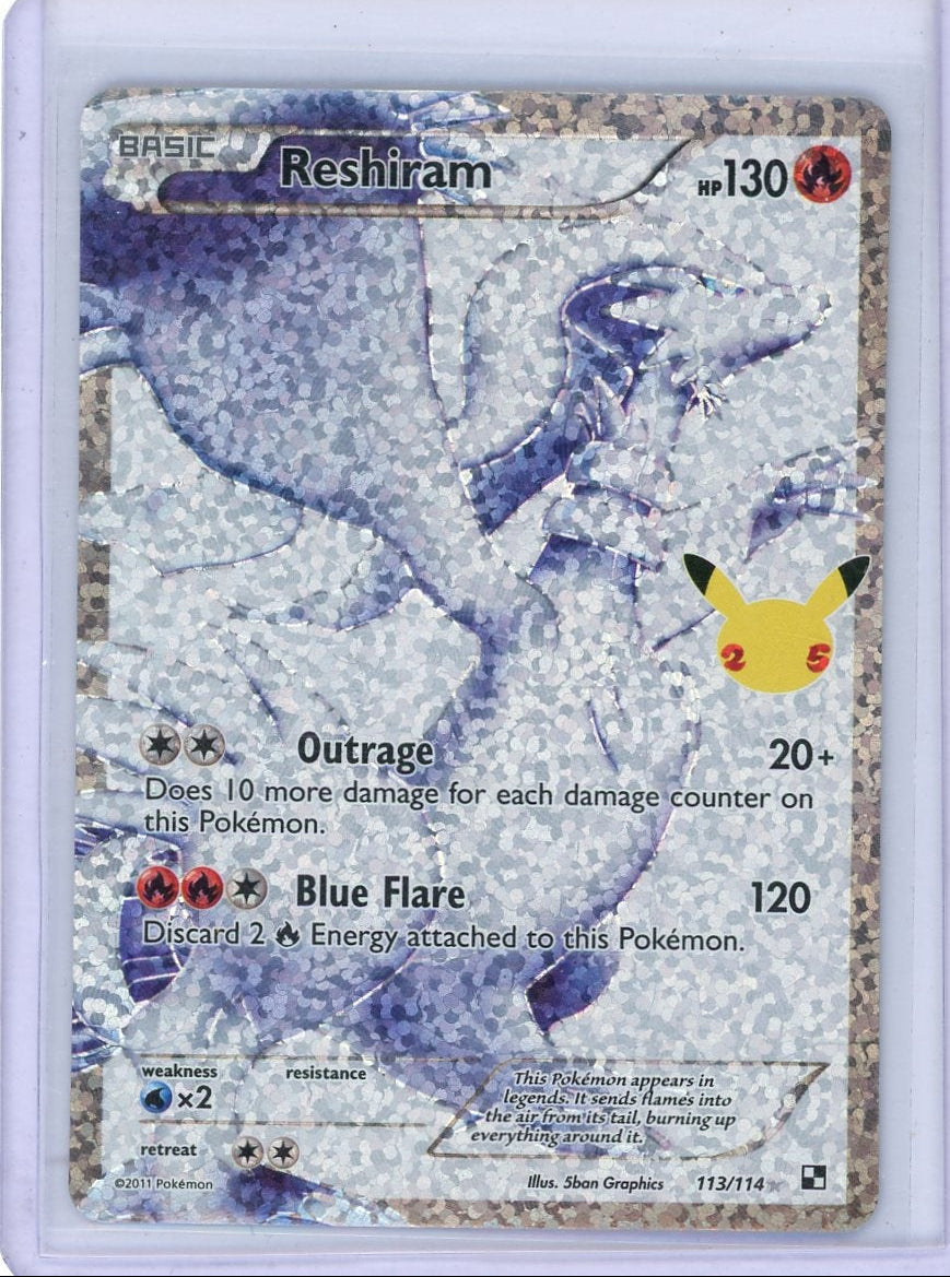 Reshiram 2021 Pokémon Celebrations Classic Collection Holo #113/114