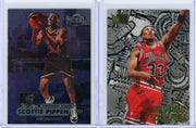 Scottie Pippen 1996 Fleer Metal Nuts & Bolts + '98 Metal Universe 2-card lot