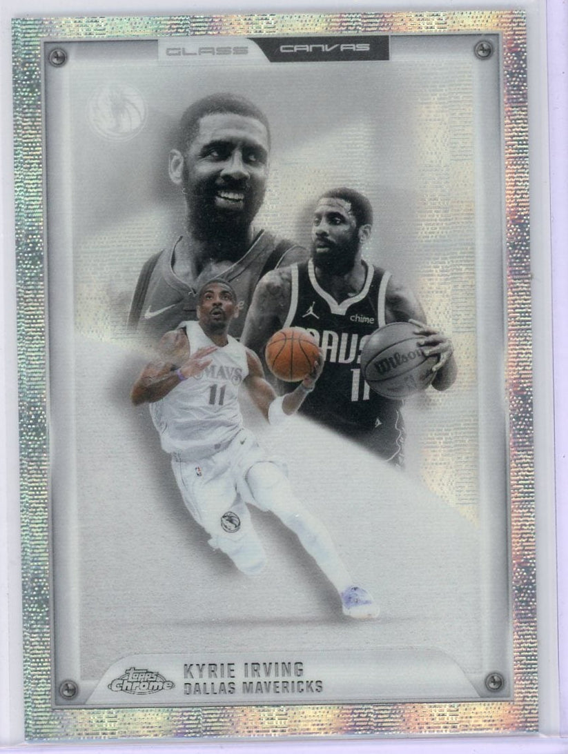 Kyrie Irving 2025 Topps Chrome Basketball Glass Canvas SSP