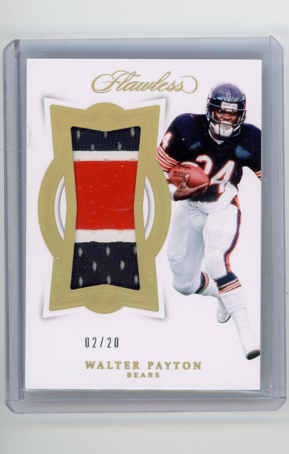 Walter Payton 2018 Panini Flawless Patches #'d 02/20
