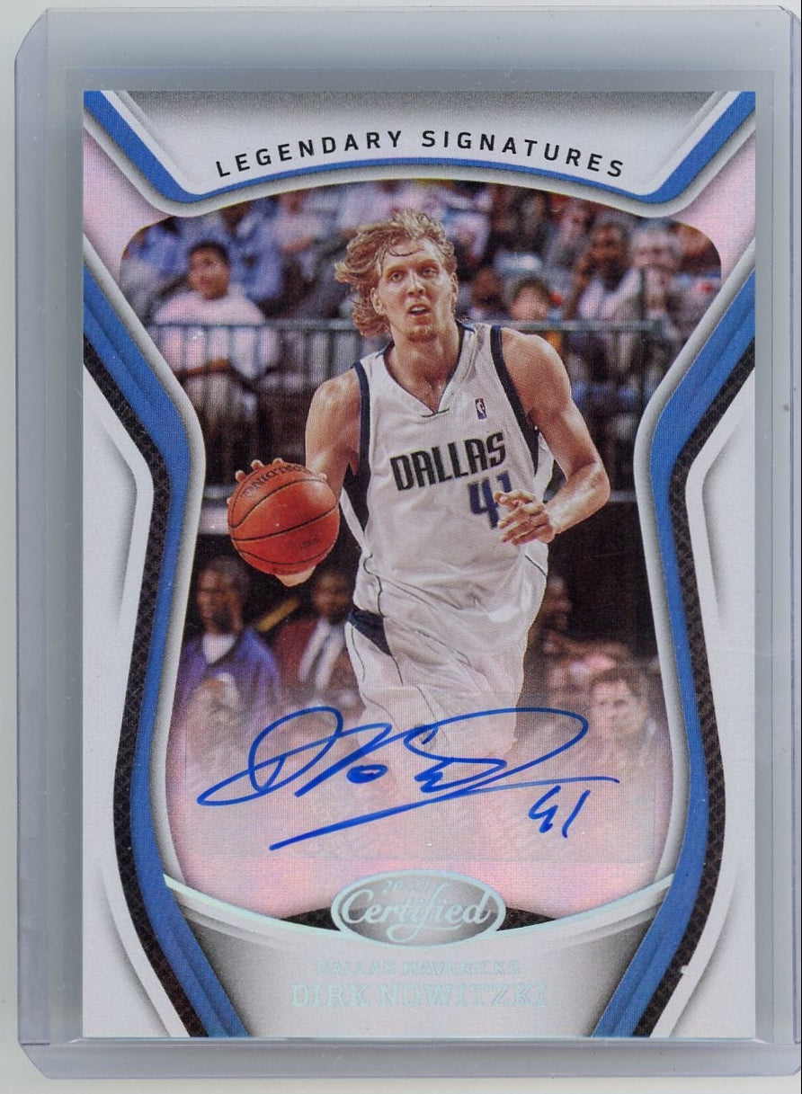 Dirk Nowitzki 2020-21 Panini Certified Legendary Signatures Auto