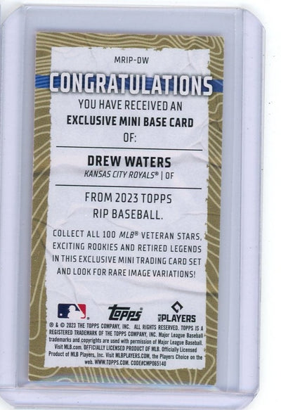 Drew Waters 2023 Topps Rip mini orange rookie card #'d 15/60