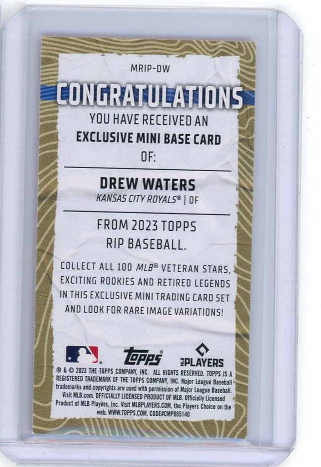 Drew Waters 2023 Topps Rip mini orange rookie card 