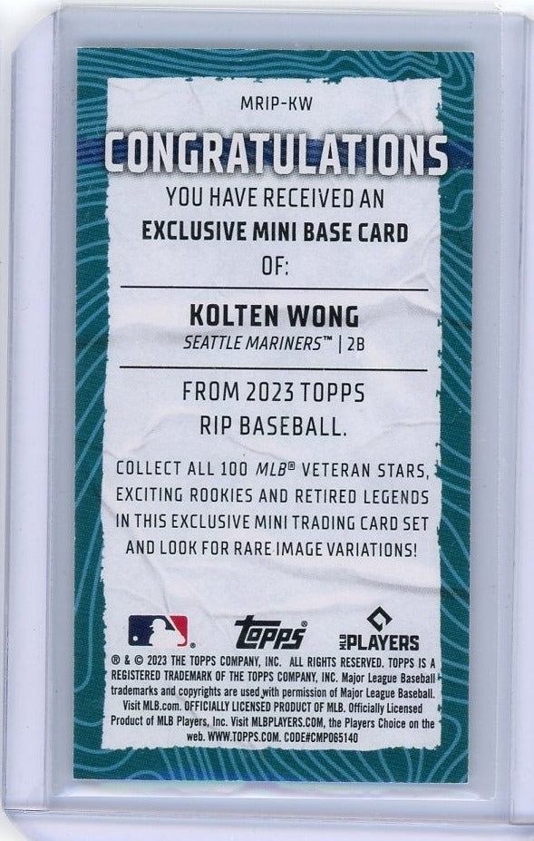 Kolten Wong 2023 Topps Rip mini green 