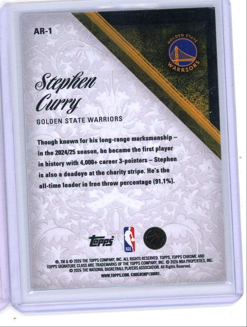 Steph Curry 2025-26 Topps Signature Class Aristocrats SP