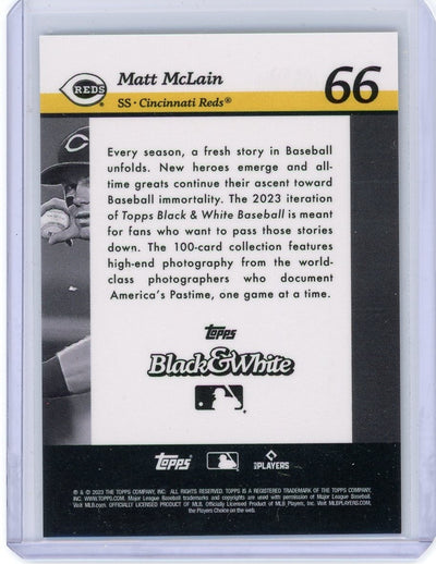 Matt McLain 2023 Topps Black & White rookie card #66