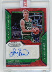 Larry Bird 2020-21 Panini Prizm Sensational Signatures Red Choice Prizm