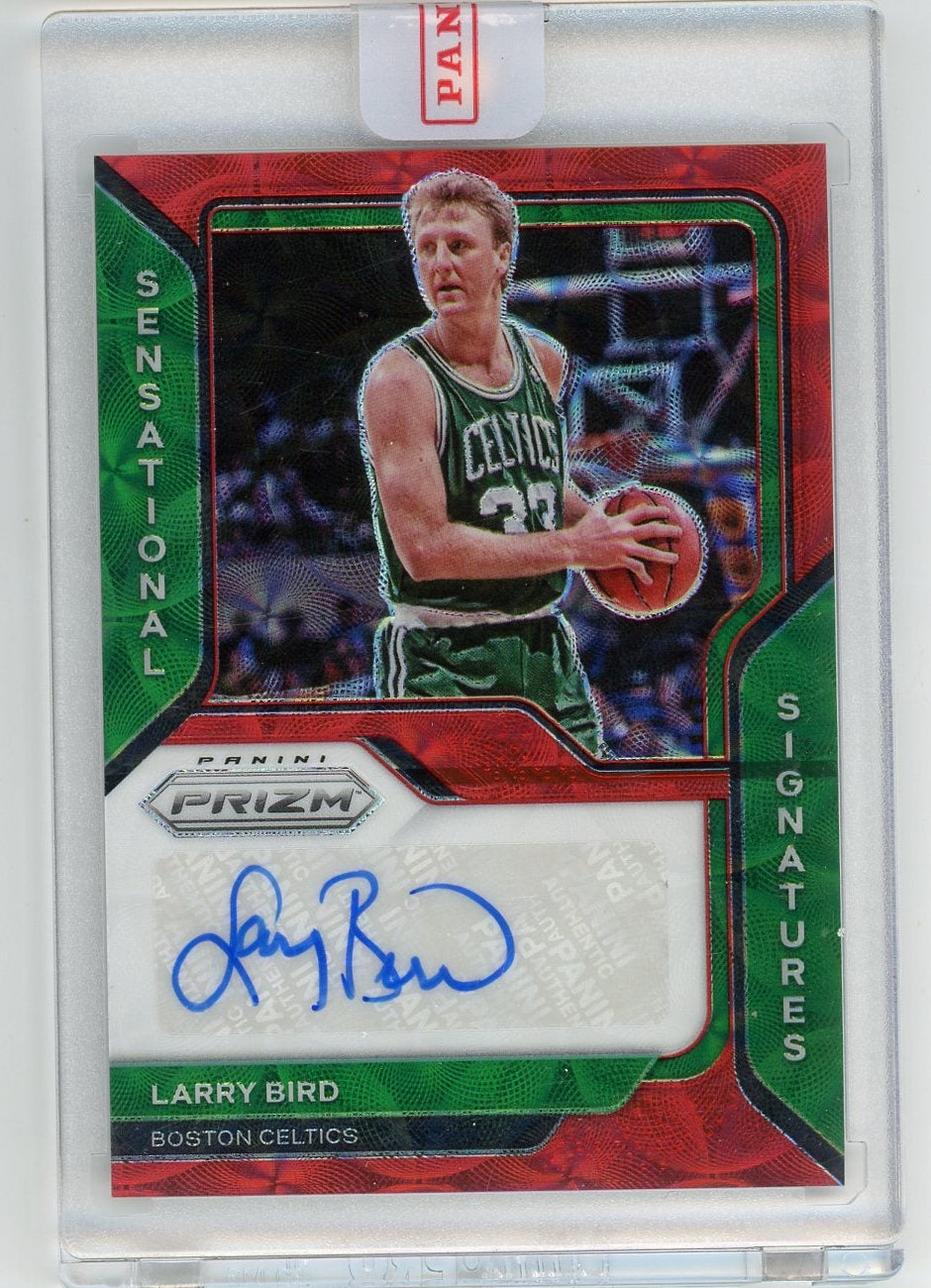 Larry Bird 2020-21 Panini Prizm Sensational Signatures Red Choice Prizm