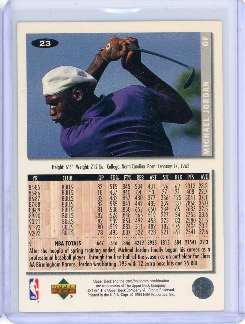 Michael Jordan 1994 Upper Deck Collector&