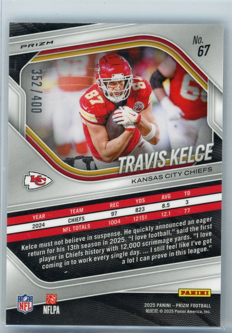 Travis Kelce 2025 Panini Prizm Pandora #'d 352/400