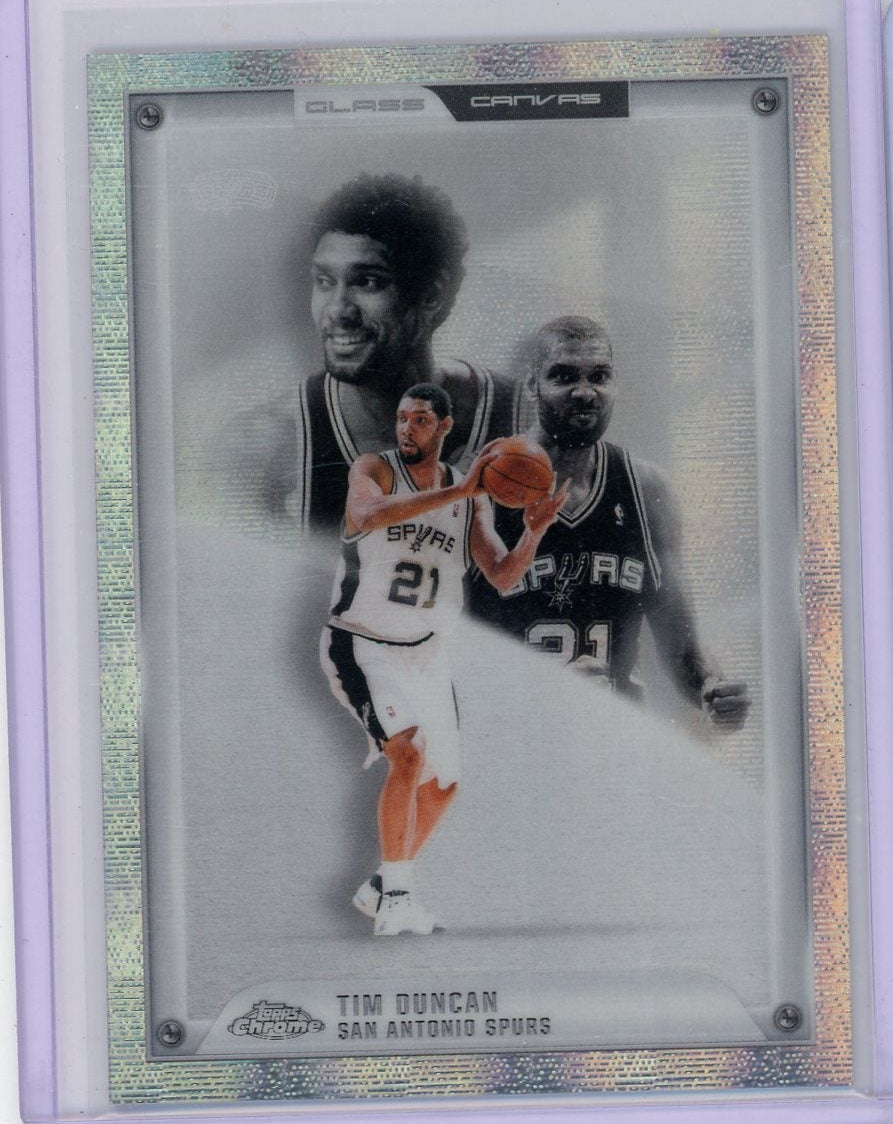 Tim Duncan 2025 Topps Chrome Update Basketball Glass Canvas SSP