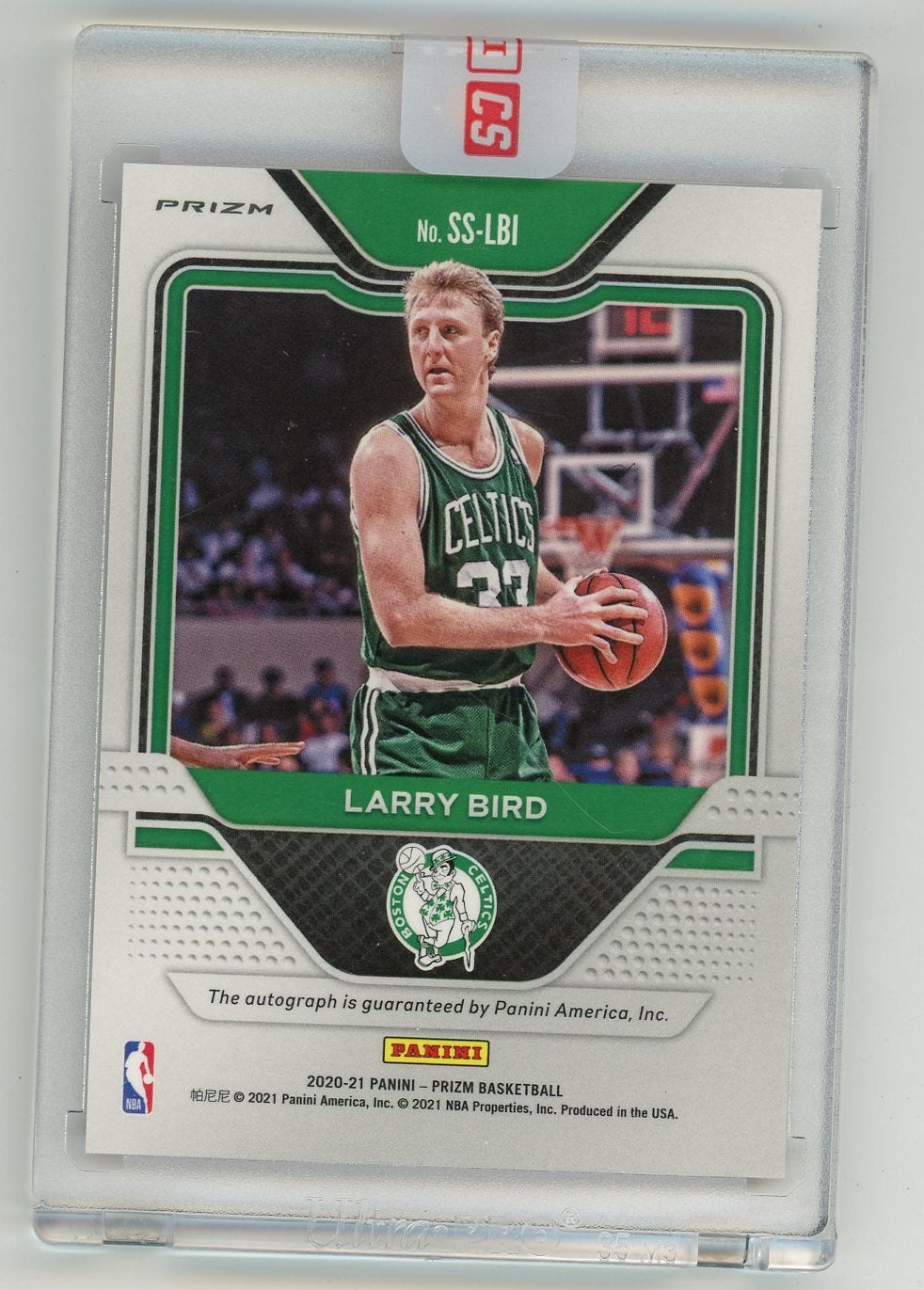 Larry Bird 2020-21 Panini Prizm Sensational Signatures Red Choice Prizm