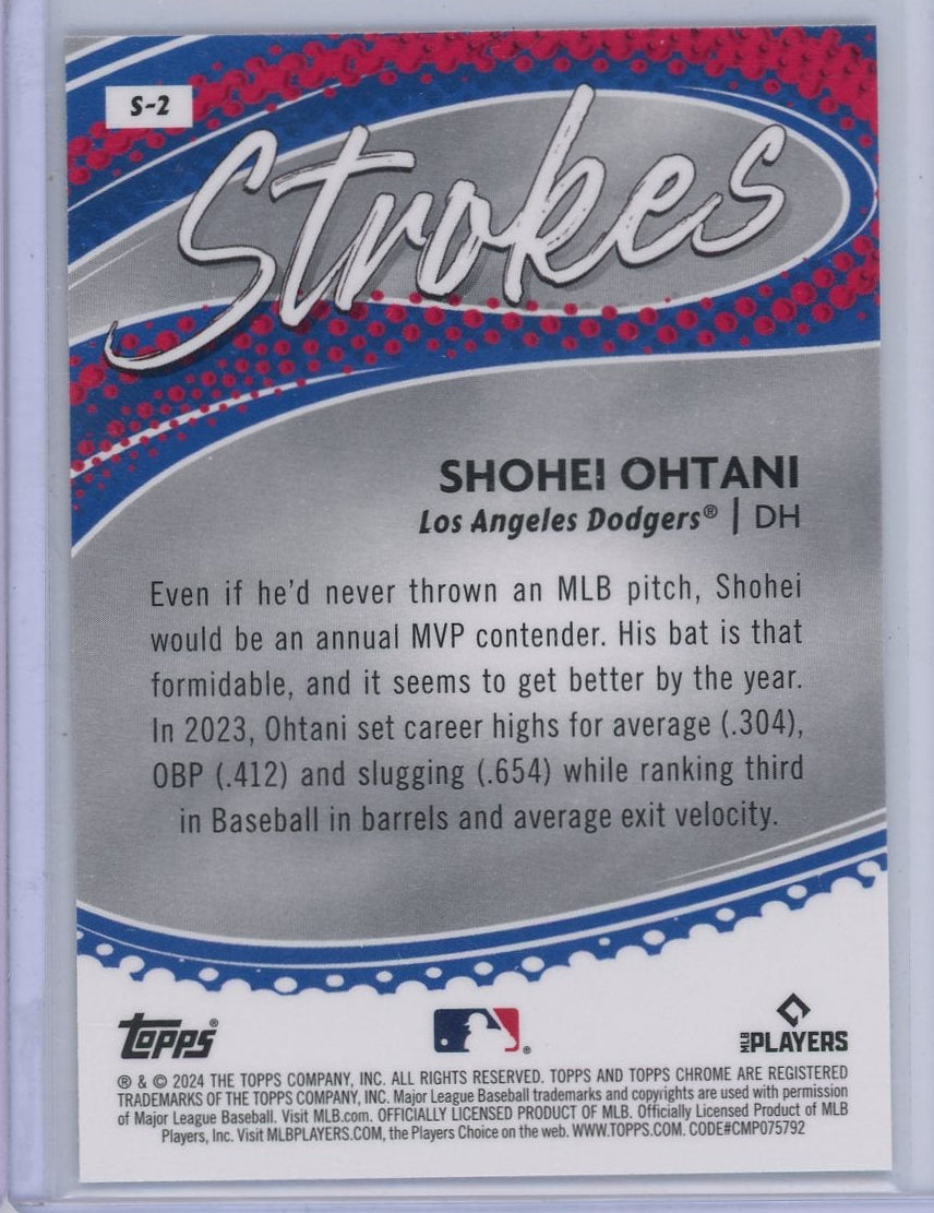 Shohei Ohtani 2024 Topps Chrome Strokes Refractor #S-2