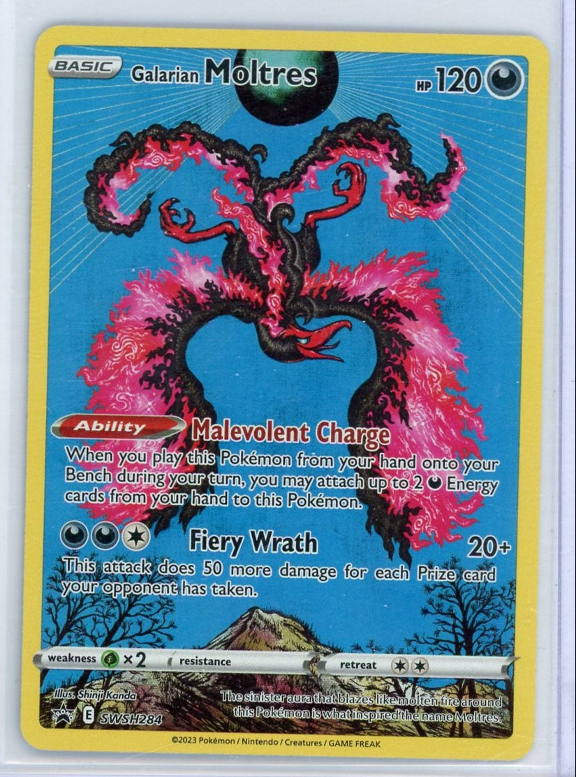 Galarian Moltres Pokémon Sword & Shield Black Star Promo #SWSH284